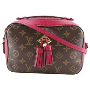 Louis Vuitton Saintonge 2-Way Monogram Canvas Coquelicot Brown Red Ca1108